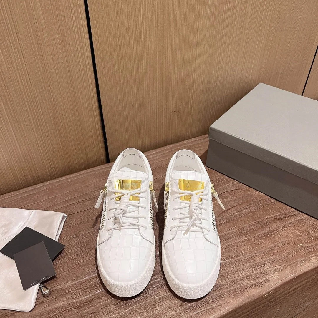 Top Quality Casual Sneakers for Men Brand Designer Women Tennis shoes Luxury Genuine Leather GZ Loafers Sports shoes 35-48 G0260