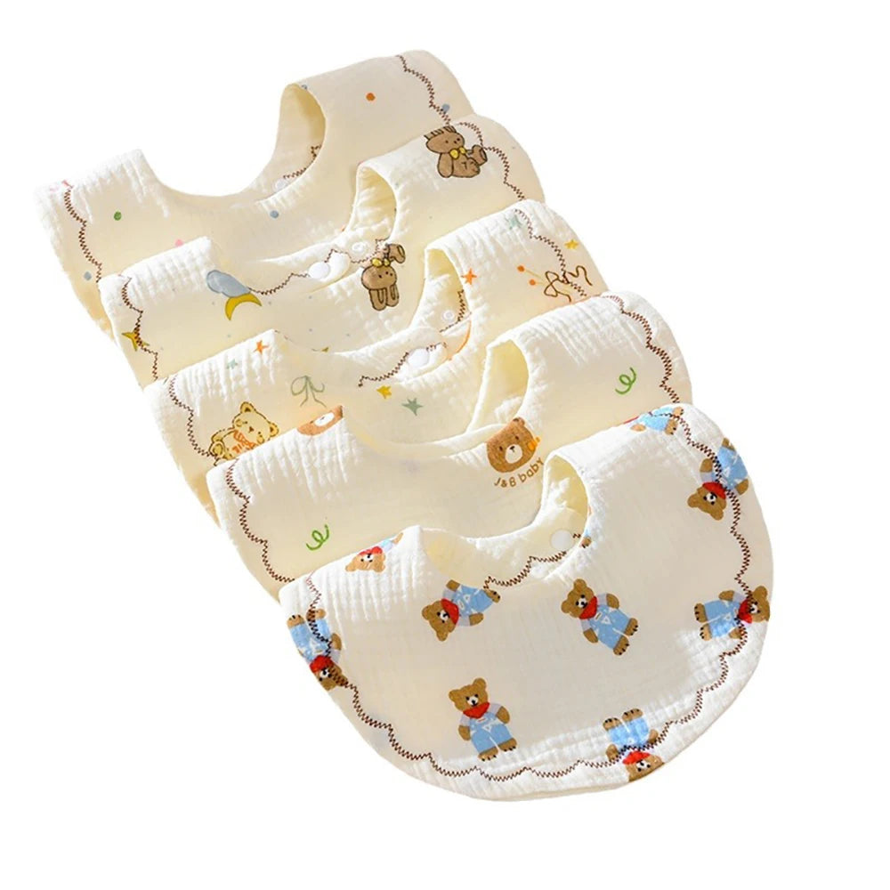 Pure Cotton Baby Bib A-Class Cotton Gauze Children's Bib Soft Six-Layer Gauze Newborn Spit Cloth