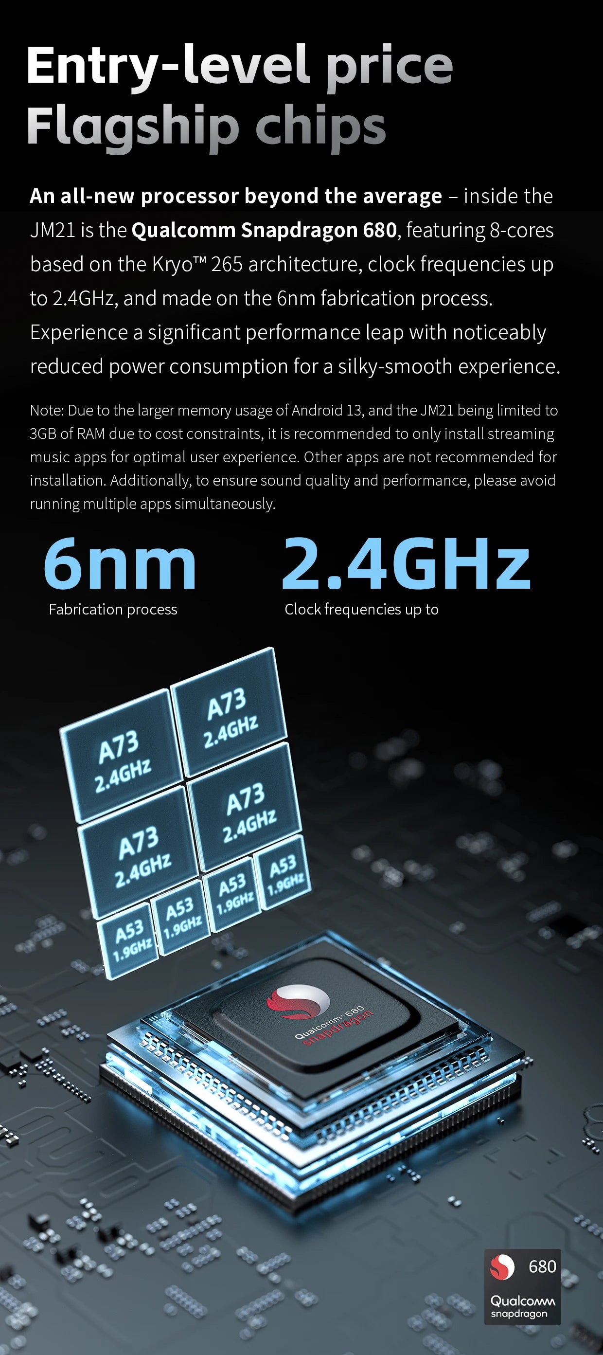 FiiO JM21 Android 13 Hi-Res Music Player MP3 with Snapdragon 680, Bluetooth WiFi USB DAC 12.5H Playtime