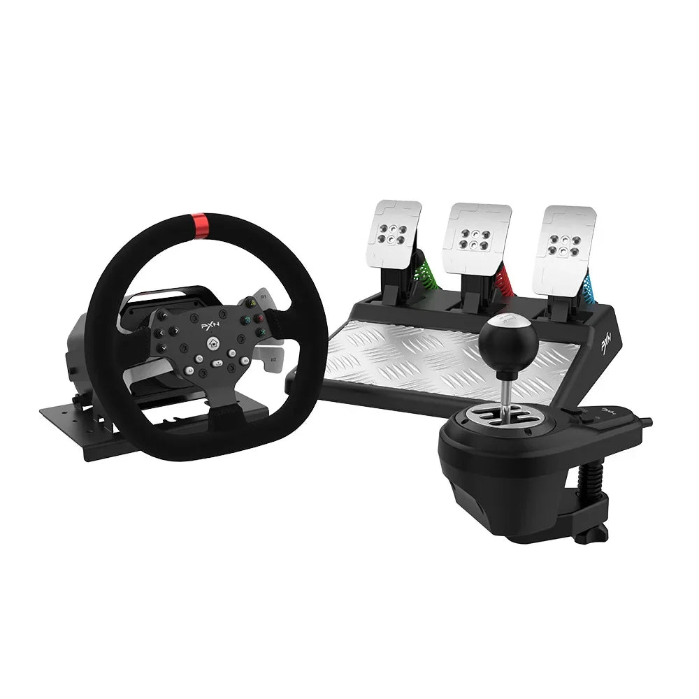 Pxn V10 Steering Wheel Gaming Controller Wired Force 900 Rotation Game Steering Wheel For Ps3/Ps4/Switch/Xbox Man Gifts Custom