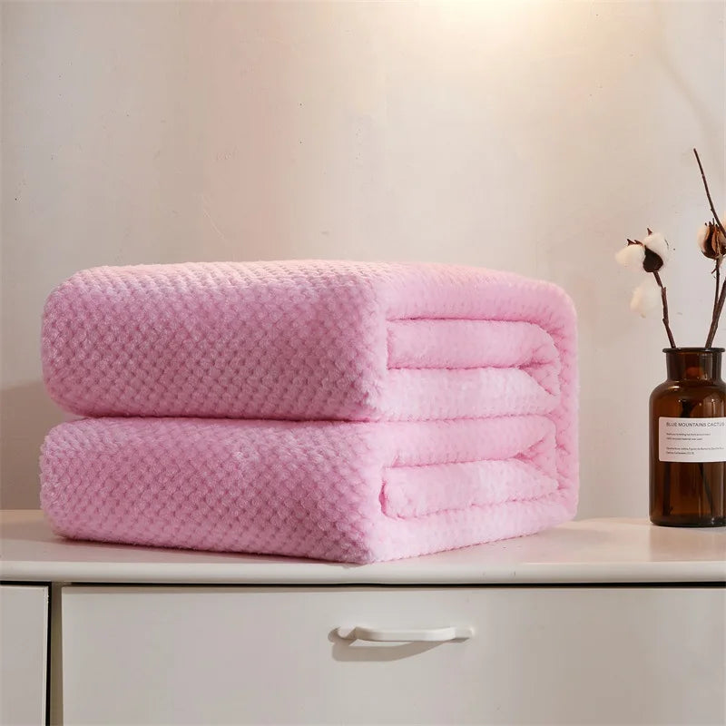 Baby Blanket Soft Fleece Infant Thick Quilt Bedding Swaddle Wrap Blanket Warm Newborn Stroller Sleep Cover Nursery Thermal Gift