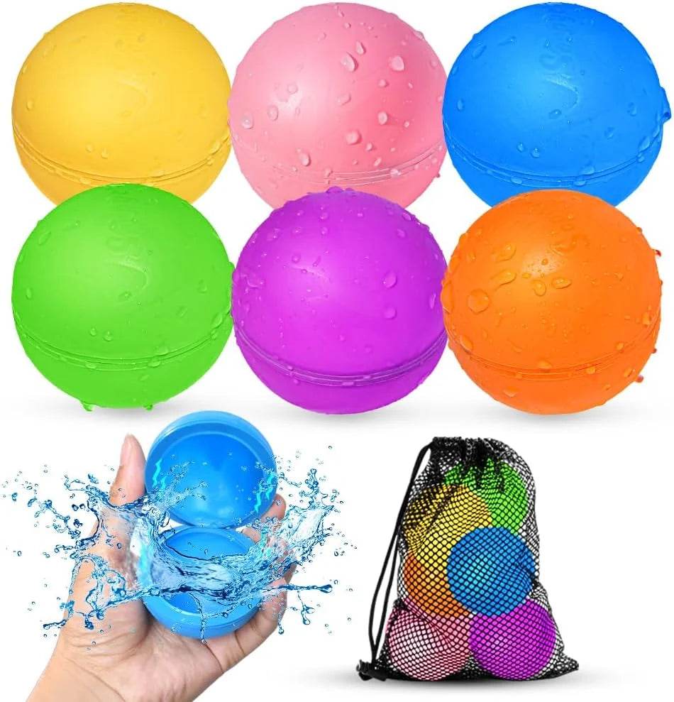 Reusable Water Balloons, Pool Beach Water Toys for Boys and Girls, Outdoor Summer Toys for Kids Ages 3-12 - AIAZ