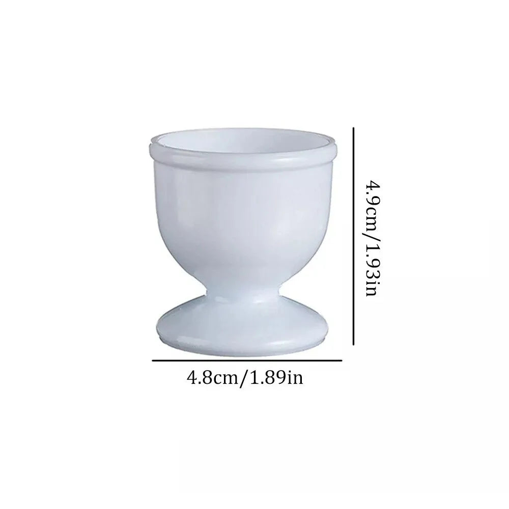 White Egg Cup Holder Plastic Boiled Egg Cups Stand Rack Creative Eggs Holder Small Beer Wine Cup Breakfast Cooking Tool