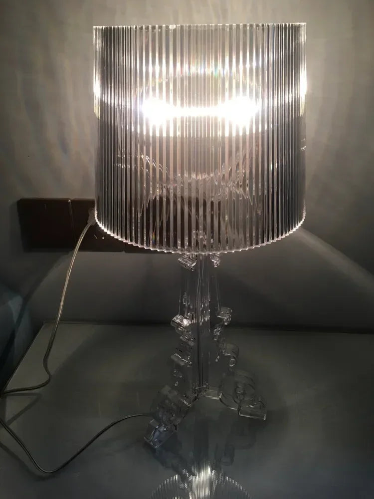 Baroque Ghost Shadow Desk Lamp Decorative Lighting for Living Study Room Bedroom Acrylic Transparent Table Lamps Room Decor
