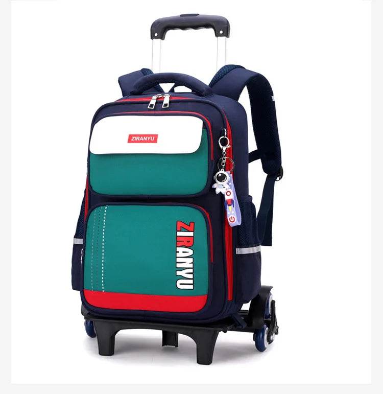Rolling Backpacks for Primary School Children Trolley School Student Backpack Wheeled Bag Back To School Backpacks with Wheels - AIAZ