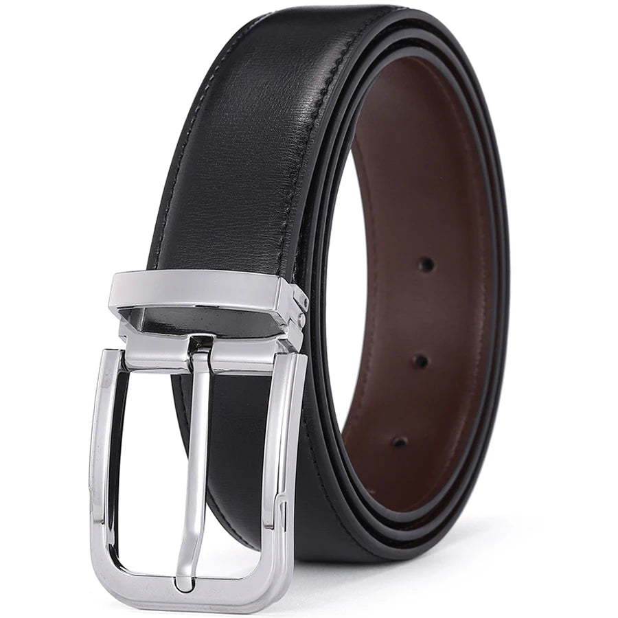 Pin Buckle Cowskin Belts for Men High Quality Men's Leather Belt Designer Strap Male Fashion Luxury Brand Waist Accessories