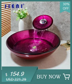 JIENI European Style Bathroom Sink Set Ceramic Washbasin Black Waterfall Faucet Pop Up Drain Combo Oval Counter Top Sinks