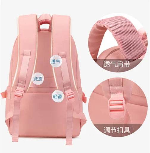 BAIJIAWEI brand college and high school student school backpacks Nylon orthopedic school bags reduces the burden girls schoolbag - AIAZ