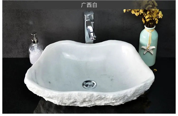 Stone platform basin Art marble washbasin Pool Bathroom Balcony Outdoor courtyard Household