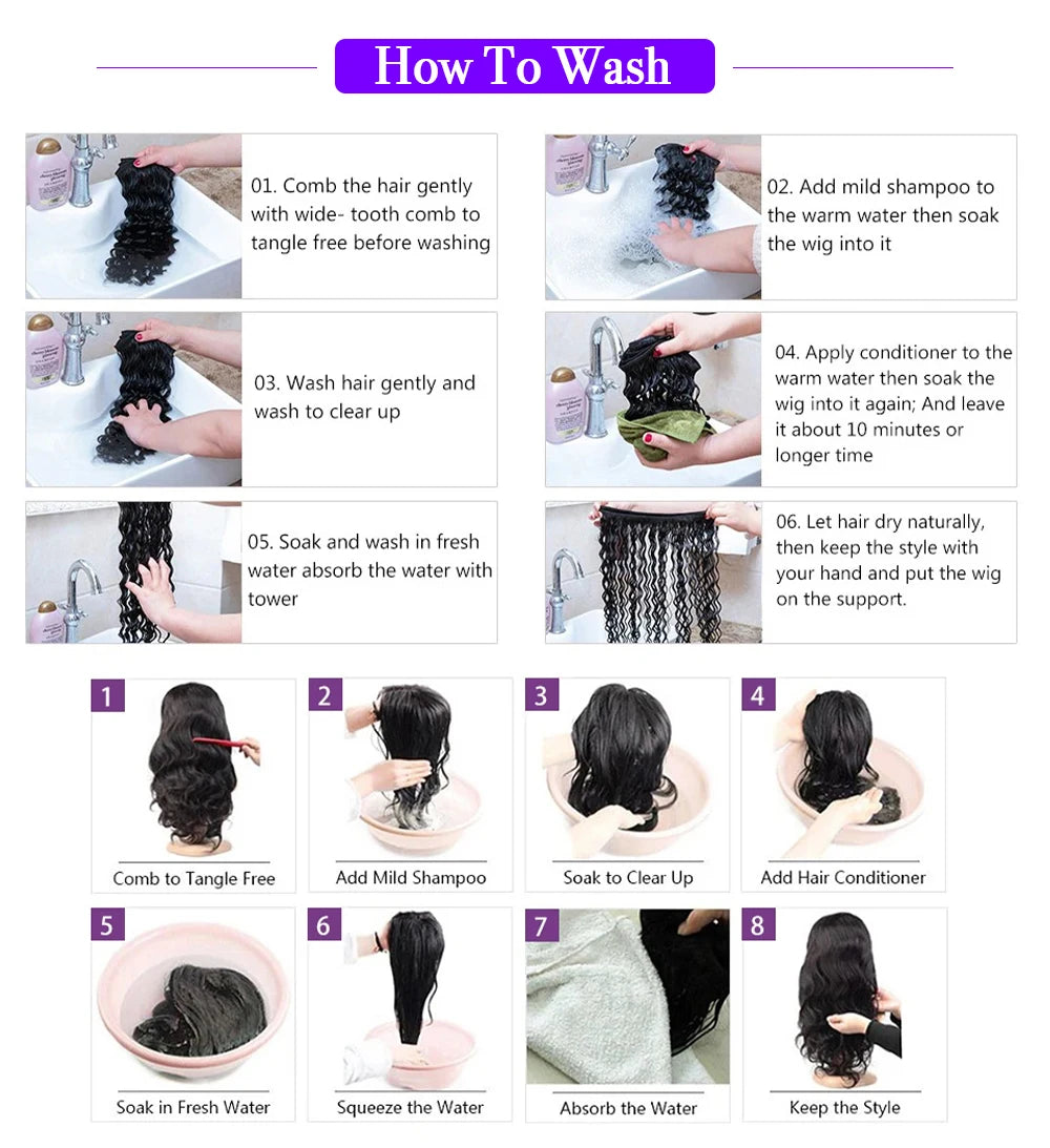 Bob Wig 13×4/13×6 HD Transparent Lace Preplucked With Baby Hair Super Double Drawn Glueless Wigs Wear And Go 1B/4 Color Wig VLAV