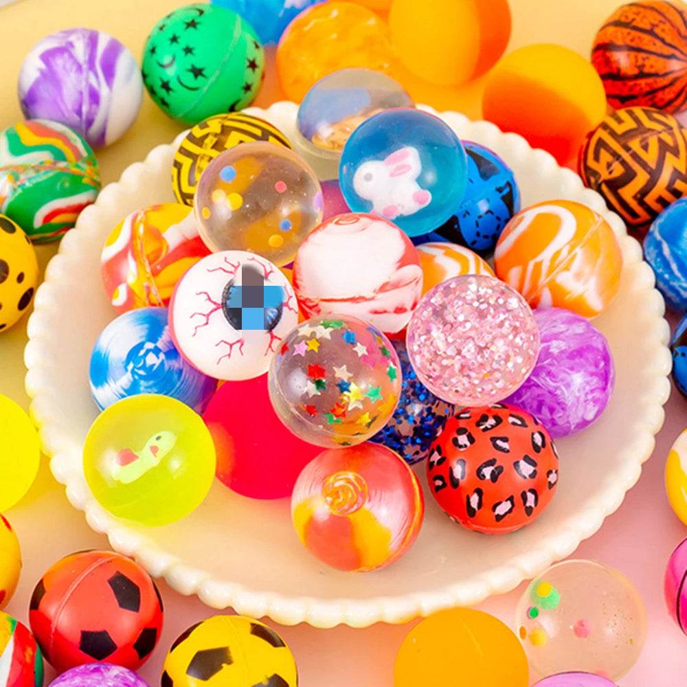 10/20/30/40/50Pcs Bouncy Ball Toys Kid Birthday Party Favors Gifts for Guests Rubber Bouncing Ball Pinata Goody Bag Fill Prizes - AIAZ