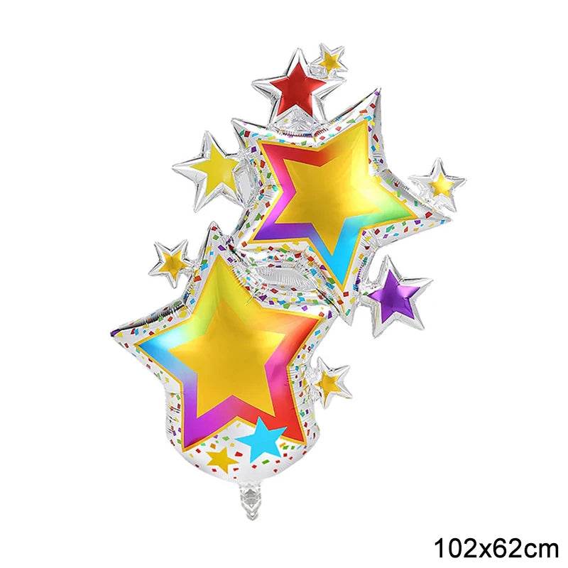 Large Birthday Cake Foil Balloons Cartoon Bear Cake Balloon Kids Toys Happy Birthday Party Decoration Supplies Photo Props INS - AIAZ