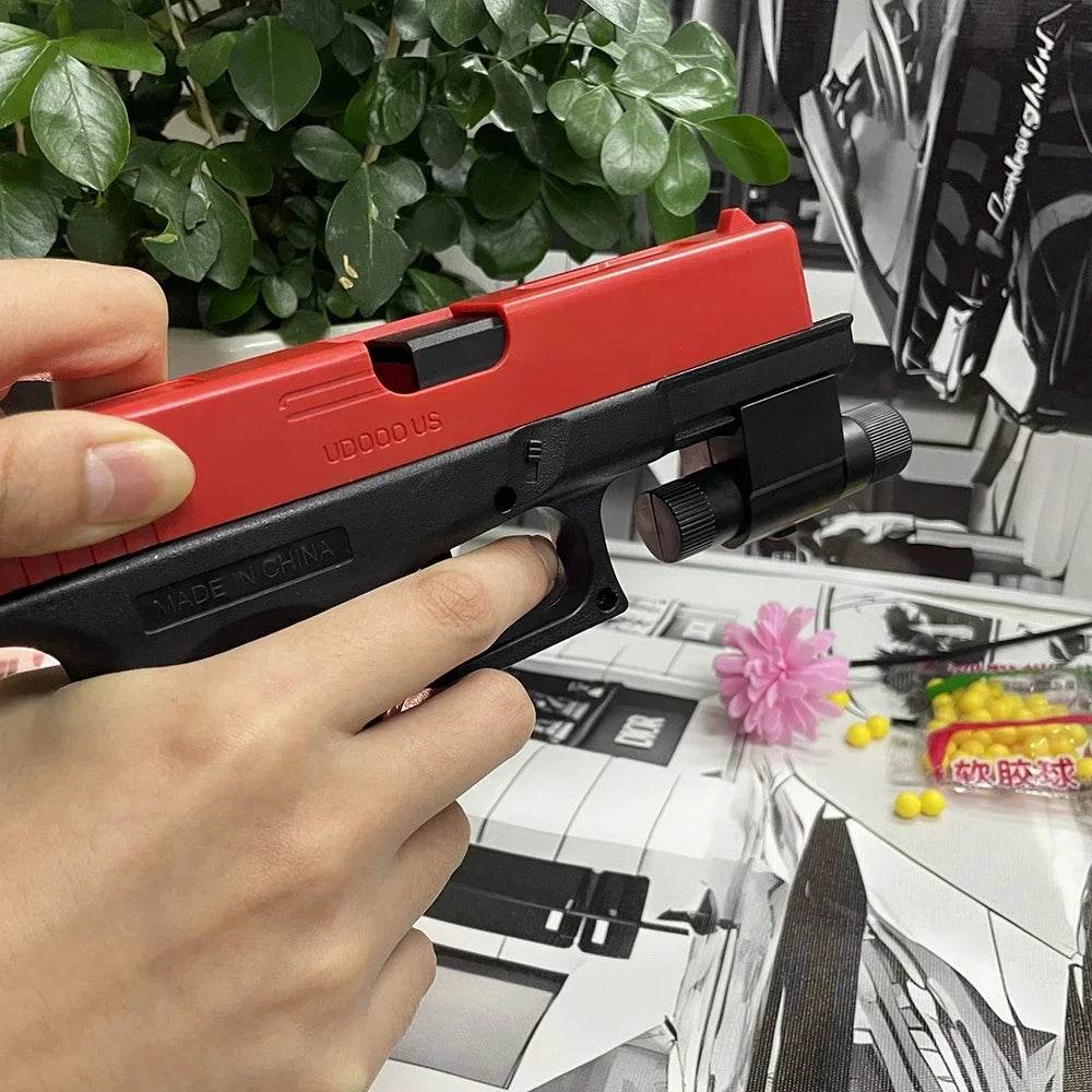 High quality soft bullet air gun manual G17 glock toy gun lower magazine laser outdoor sports CS game weapons children gift - AIAZ