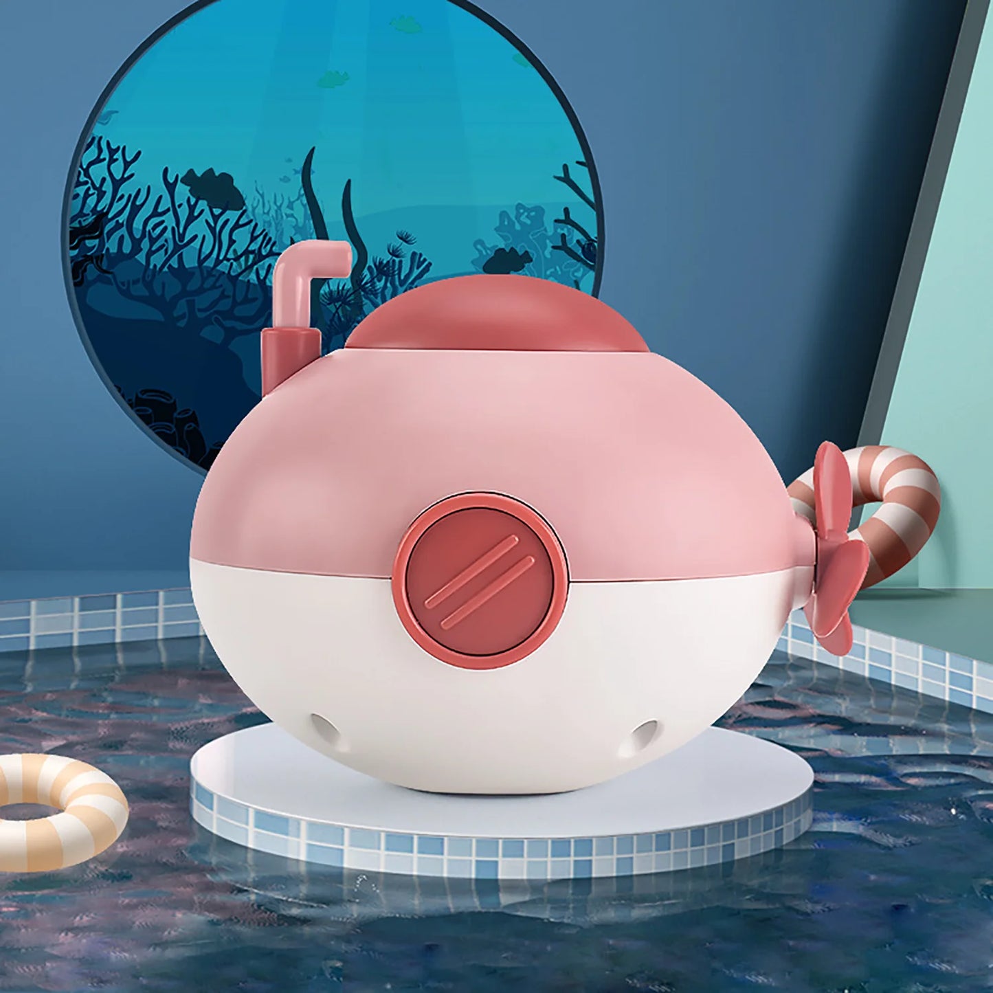 Baby Bath Toys Bathing Submarine Swimming Pool Water Play Game Chain Clockwork Bath Toys For Children Water Play Toy