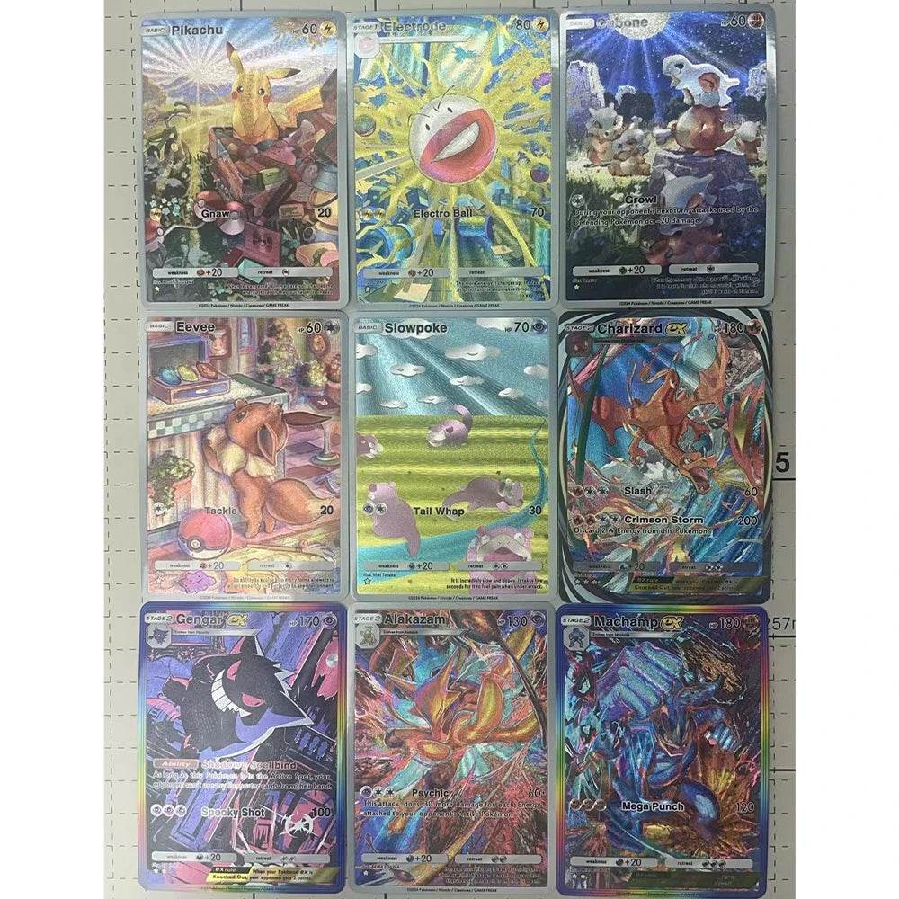 13PCS/SET NEW DIY Anime PTCG POCKET COLLECTION CARD WIGGLYTUFF TATSUGIRI ENGLISH VERSION Embossed Texture Flash Card Child Gift - AIAZ