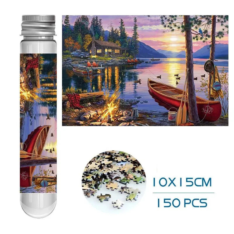 MaxRenard Jigsaw Puzzle Mini Pieces 150pcs Test Tube Educational Toy Family Game Portable Leisure Toy