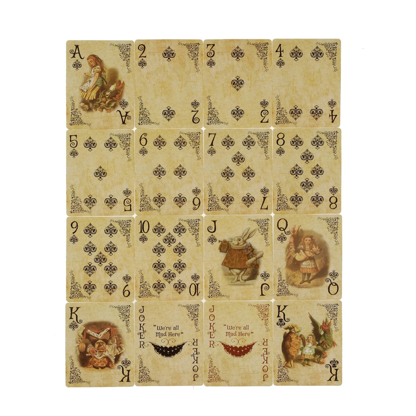 1Set Vintage Style Playing Cards Alice in Wonderland Poker Playing Cards Deck Board Games Retro Poker Never open - AIAZ