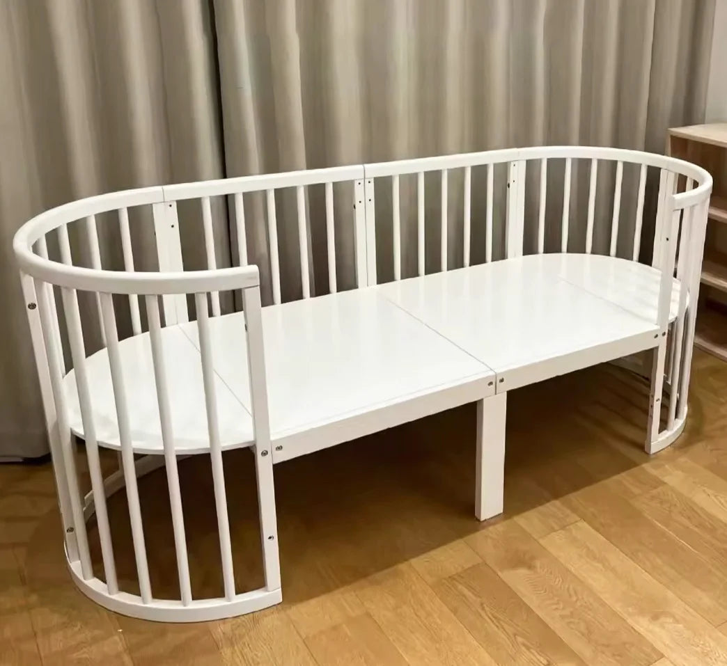 Portable Designs Wheels Mobile Circle Crib Convertible Cribs Sleeping Wood Oval Crib Cot Bed Baby Beds For New Born