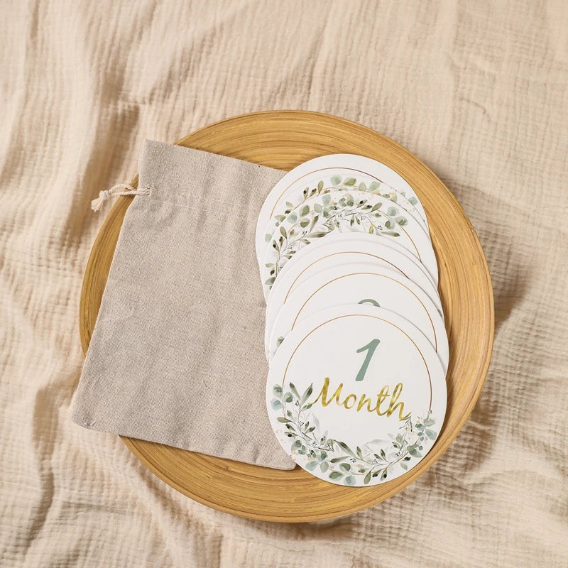 Newborn Milestone Cards Paper Number Monthly Memorial Milestone Photo Cards Commemorative Baby Birth Baby Photography Props