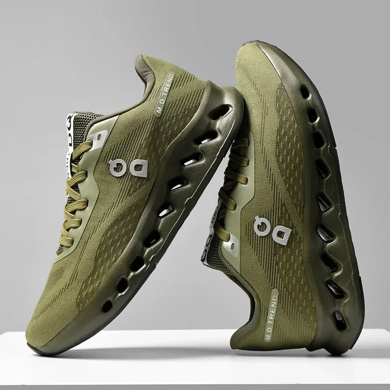 Fashion Cushioning Running Shoes for Men Lightweight Sneakers Breathable Tennis Shoes Non-Slip Sports Casual Walking Footwear