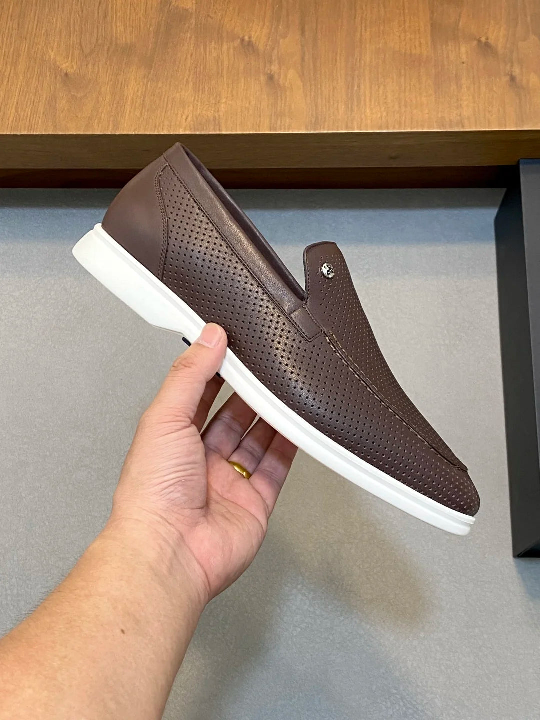 OECHSLI Shoes Cowhide Suede 2025 new breathable comfortable quality genuine leather comfort Men‘s European big size 38-46