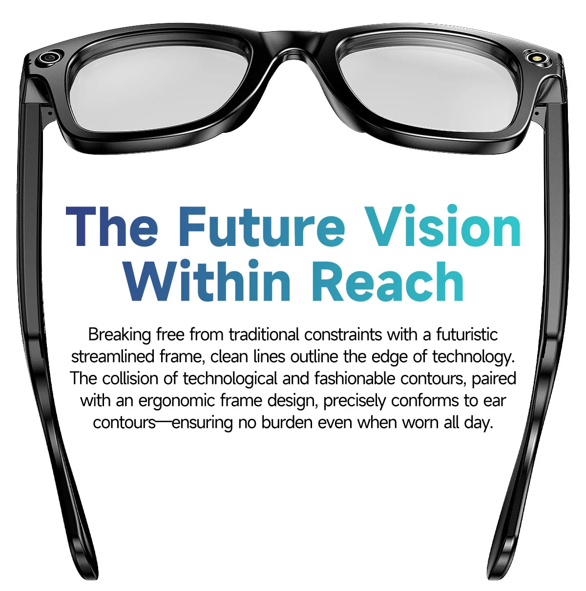 LIGE AI Smart Glasses With 800W HD Video Sport Sunglasses Bluetooth Call Voice Assistant Music Player Smart Glasse For Men Women