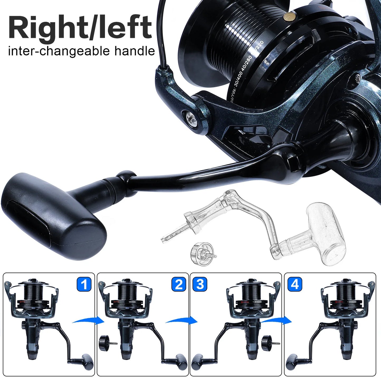 Sougayilang Fishing Reel 13+1BB 4.6:1 Gear Ratio Jigging Reel Max Drag 25KG Anti-corrosion Spinning Reel for Saltwater Pesca