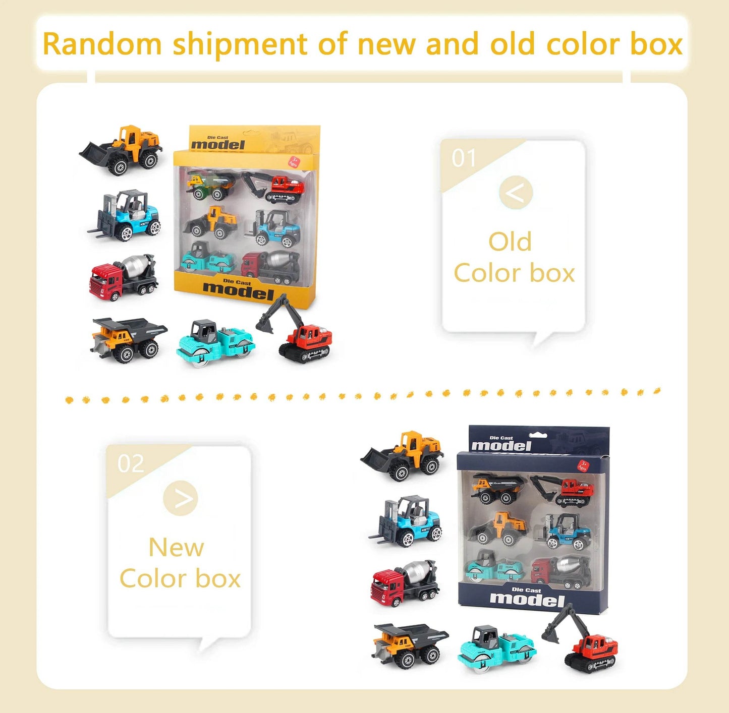 6pcs/set Alloy Engineering Truck Toy Car Classic Construction Model Vehicle Loader Tractor Excavator Toys for 3 years Boys Gifts - AIAZ