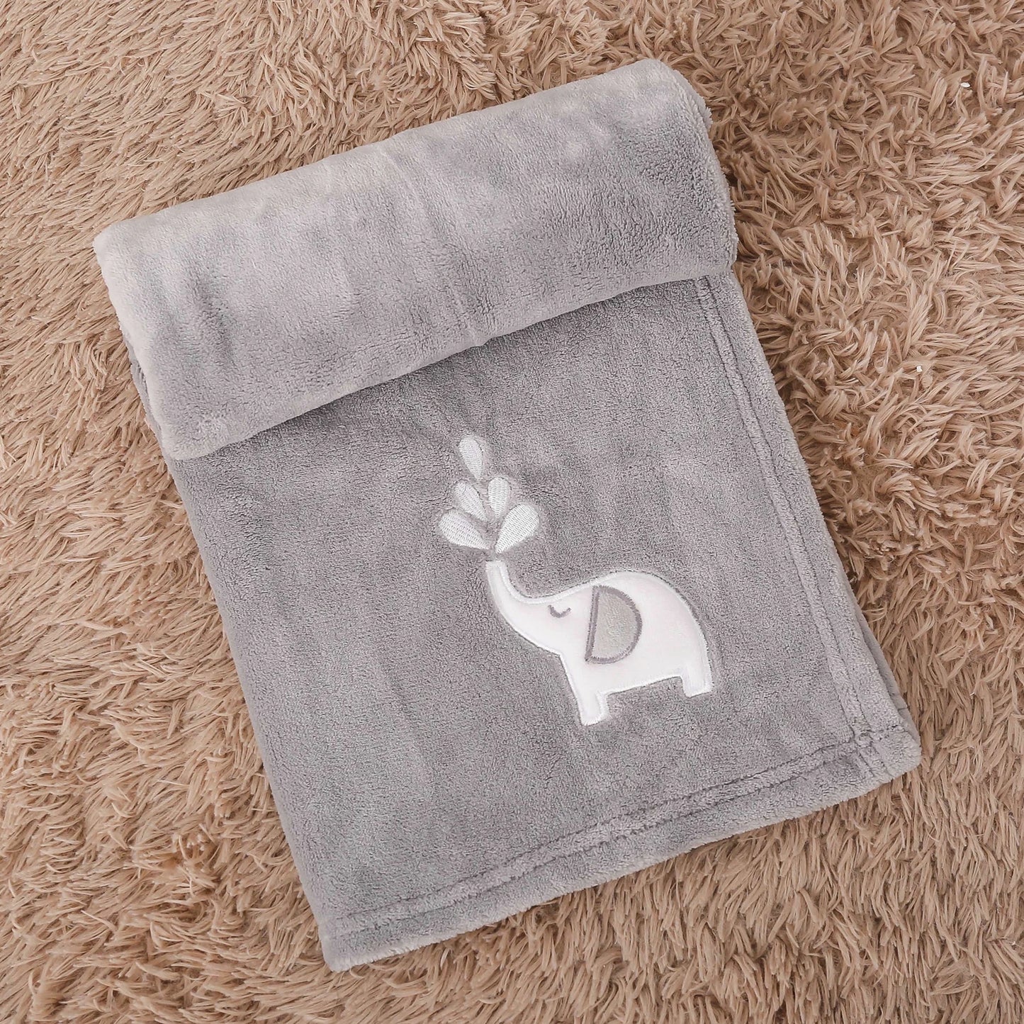 4Pcs Baby Bedding Crib Set Nursery Bedding Set Cot Bedding Set Infant Nursery Room (Comforter Fitted Sheet Crib Skirt Blanket)