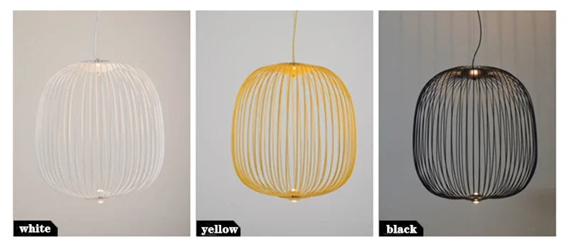 Replica Foscarini Spokes 1/2 Suspesnsion White Pendant Lamp Dining room Bar Kitchen Island Birdcage Light Italian Designer Lamp