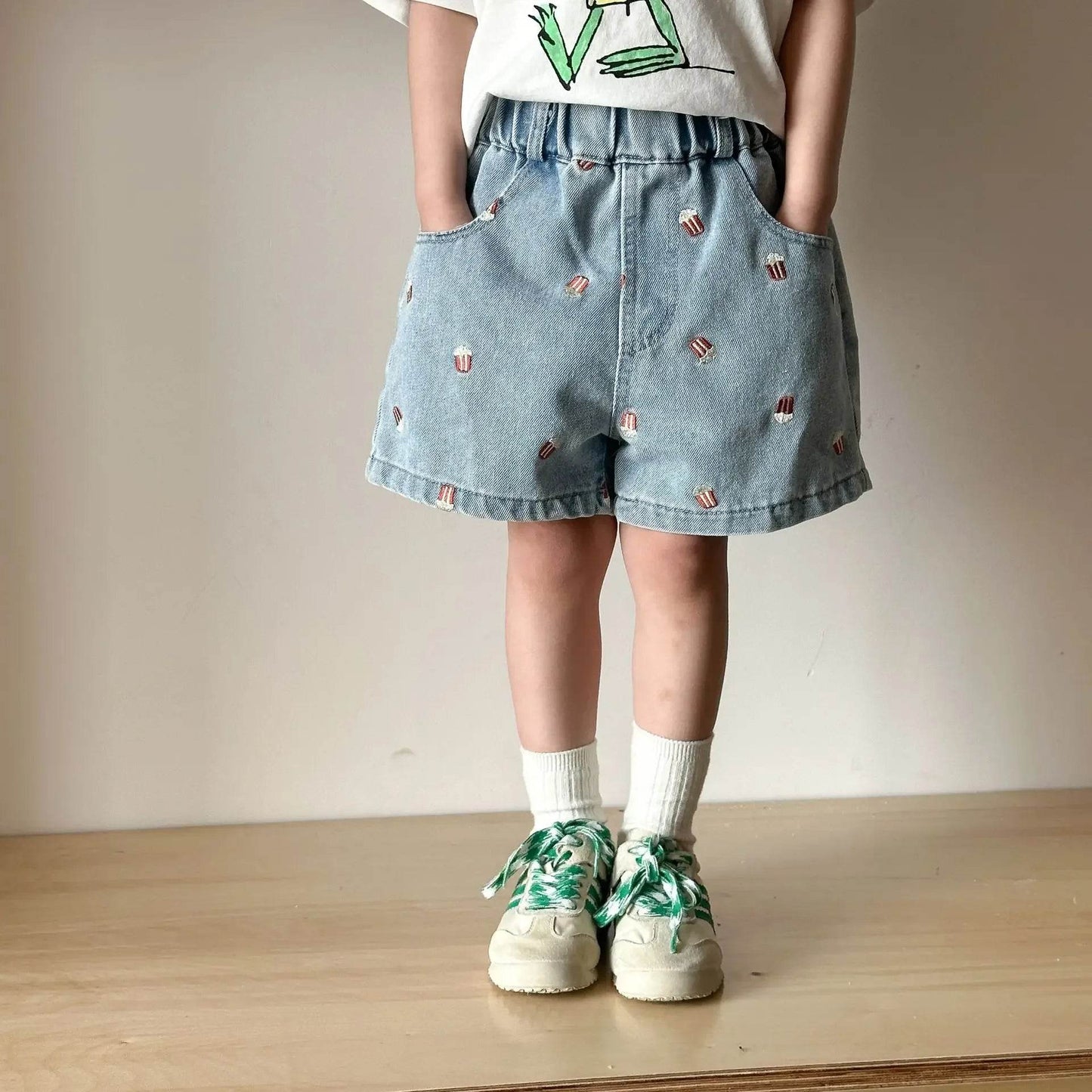 Fashion Cartoob Print Denim Kids Shorts Girls Pants Summer 2025 New Boys Summer Clothes Baby Loose Casual Pants - AIAZ