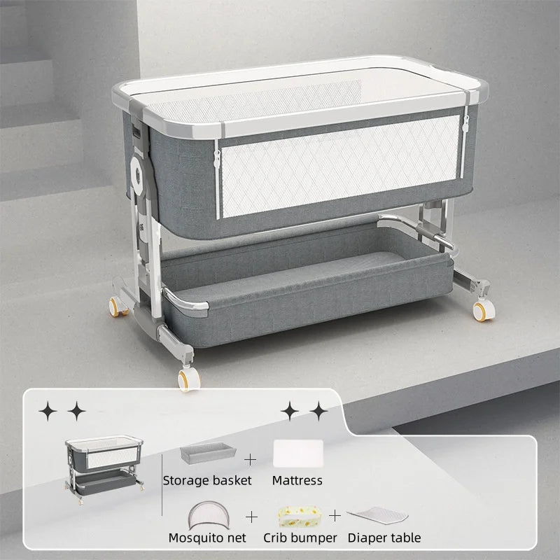 0-2 years old crib Removable portable baby bassinet adjustable height foldable multi-functional new child splice queen bed
