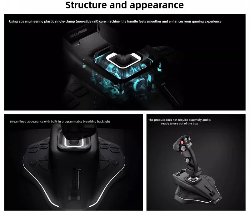 WINWING URSA MINOR Flight Joystick Right-hand/Left-hand Version Video Games Flight Simulator for DCS X-Plane MSFS2020