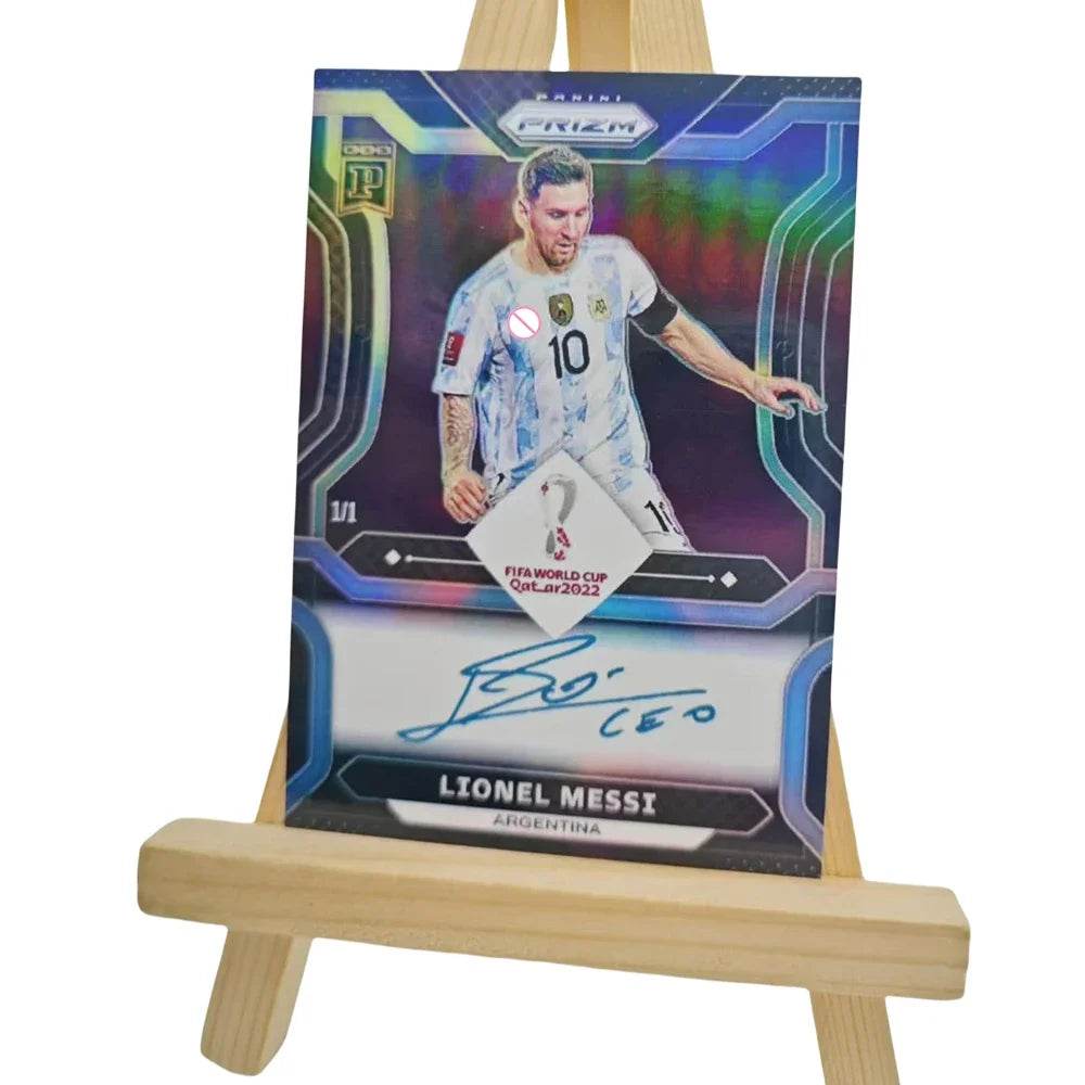 Panini collectible card laser flash DIY Messi Cristiano Ronaldo Kylian Mbappe David Beckham Card bricks Holiday gifts 1.5mmthick - AIAZ