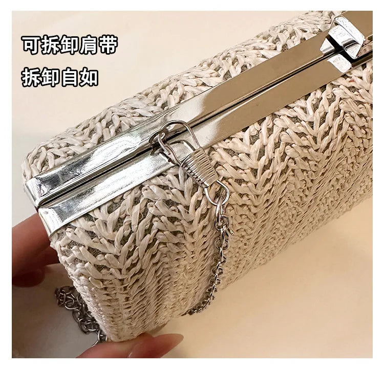 Brand New in 2025 Summer! Women's Woven Handbag. This Fashionable Style Can Be Carried As A Shoulder or Crossbody Bag