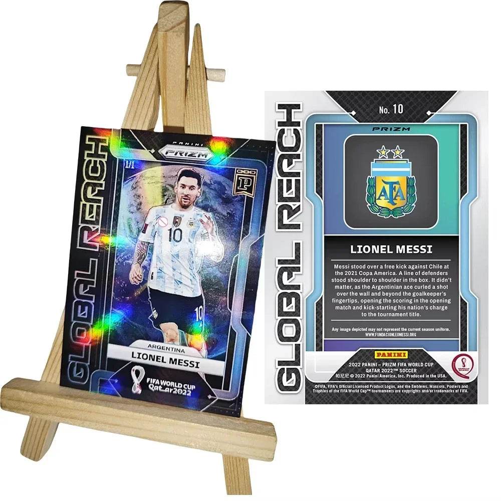 Panini collectible card laser flash DIY Messi Cristiano Ronaldo Kylian Mbappe David Beckham Card bricks Holiday gifts 1.5mmthick - AIAZ