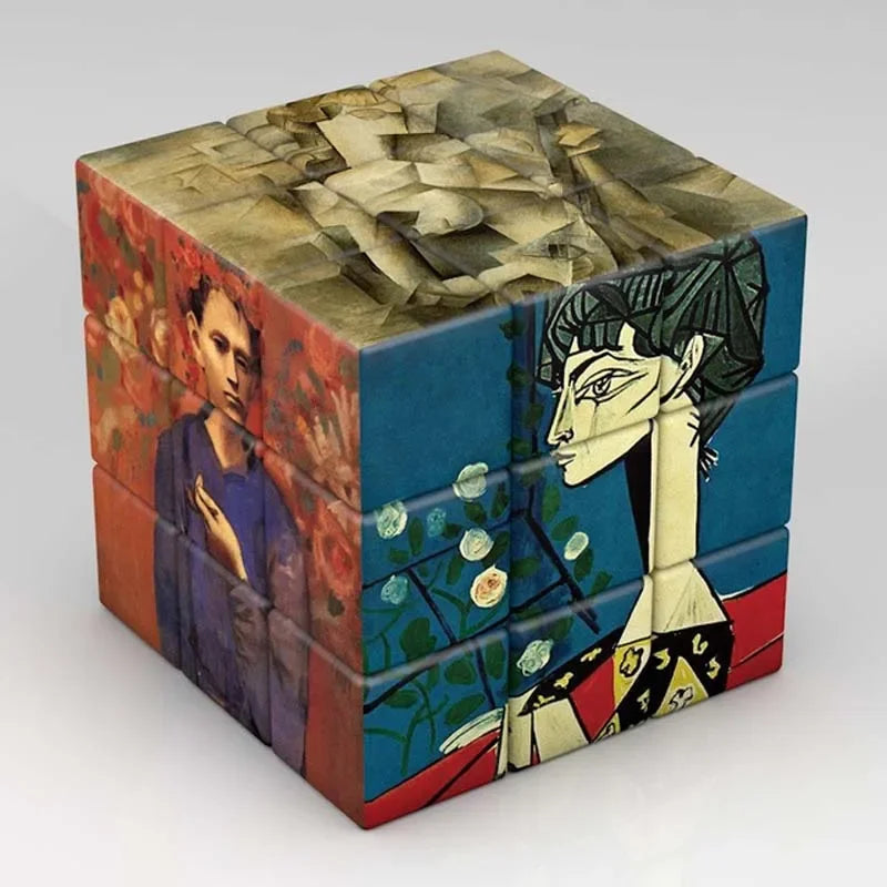 3x3x3 Magic Printing Magic Cube Van Gogh Multi-Element Customized Pattern Magic Cube Children's Gifts Educational Toys