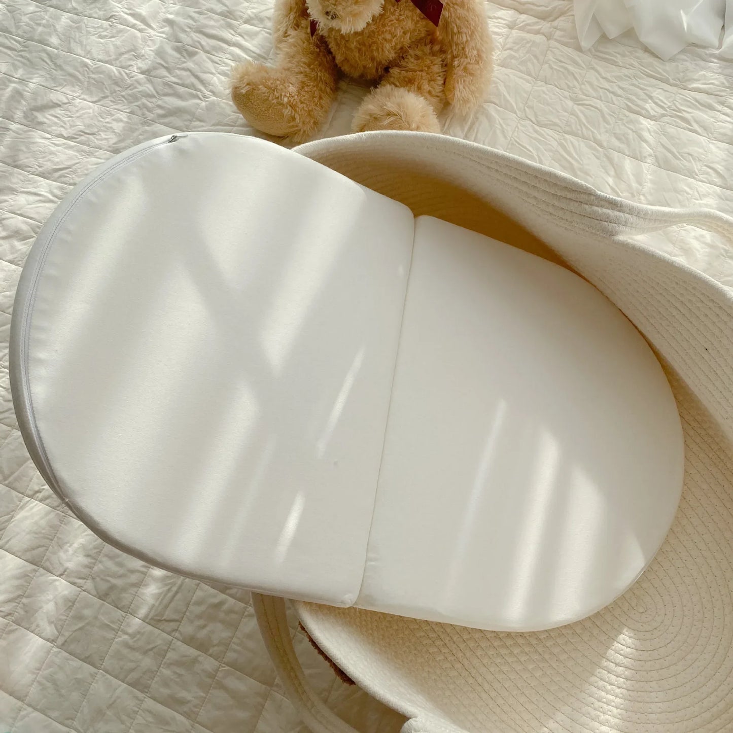 Ins Newborn Hand Basket Cotton Rope Woven Crib Baby Cradle Portable Outdoor Sleeping Infant Accessories Photography Props Gifts