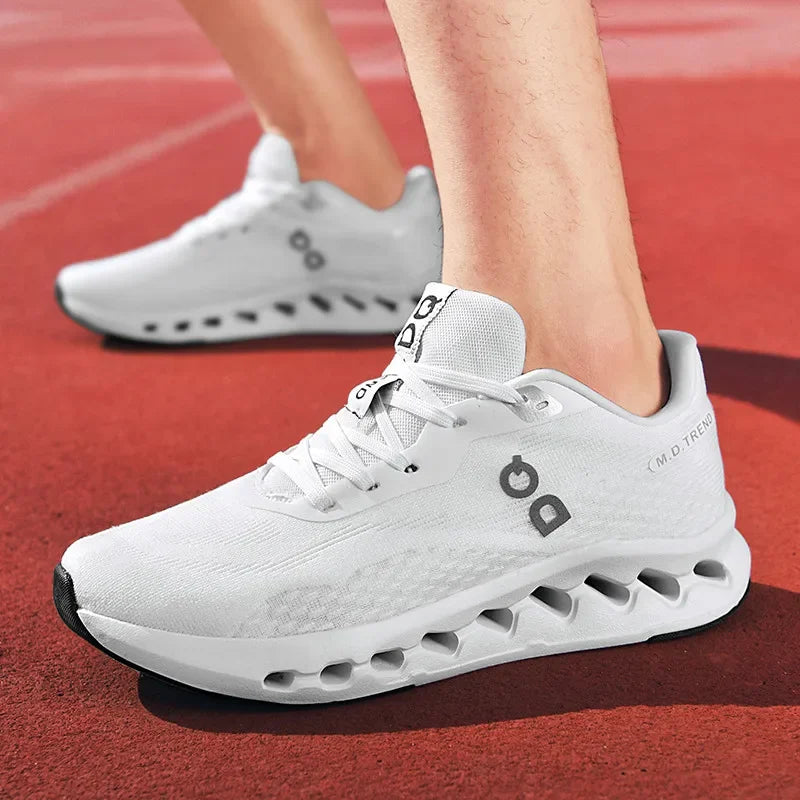Fashion Cushioning Running Shoes for Men Lightweight Sneakers Breathable Tennis Shoes Non-Slip Sports Casual Walking Footwear