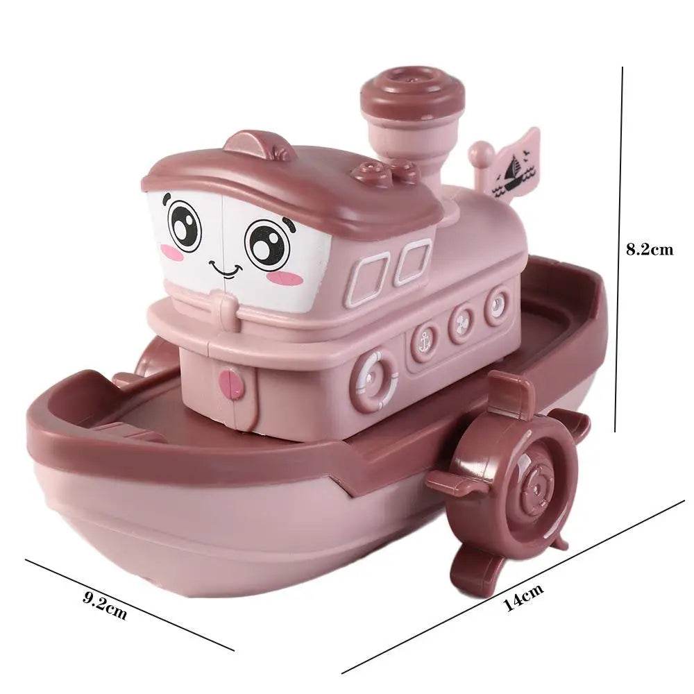 Kids Water Toys Birthday Gifts Swimming Beach Game Bath Playing Toys Clockwork Boat Wind Up Toy Baby Bath Toys Cartoon Ship Toy - AIAZ