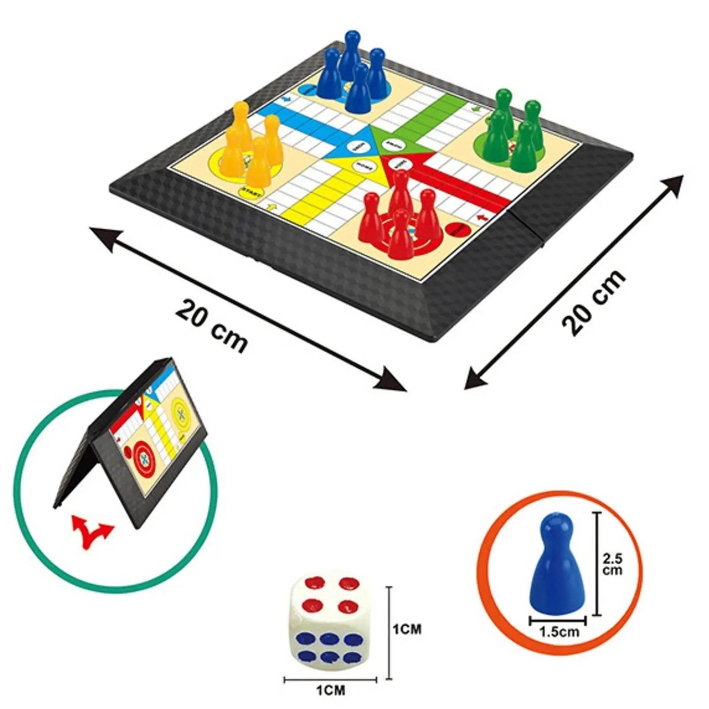 Board Games Ludo Set Party Game Parent Child Strategy Interaction with Foldable Board for Funny Family Table Game Social Games - AIAZ