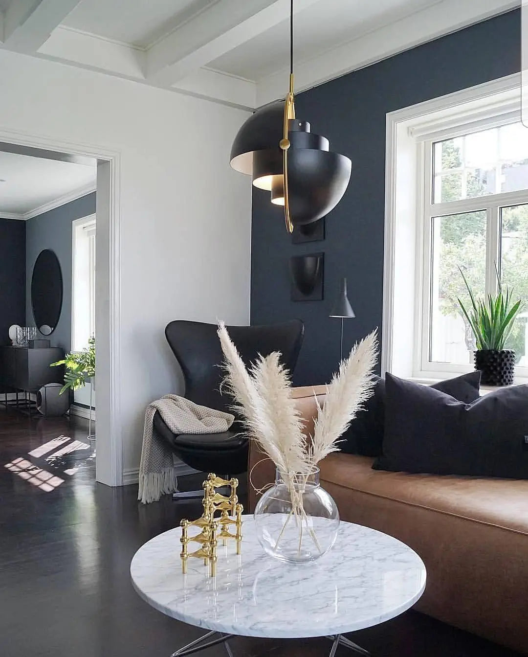 Danish Designer Iron Blue Pendant Lamp for LOFT Bedroom Kitchen Dining Room Hanging Light House Decor LED Lighting