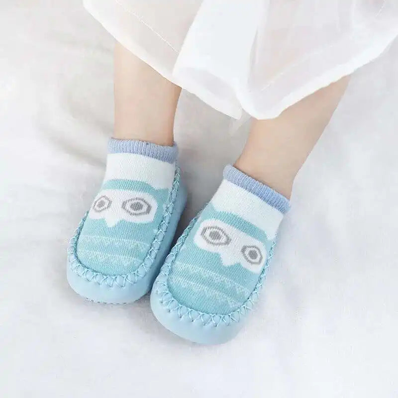 1 Pair Fashion Cute Baby Socks With Rubber Soles Infant Spring Autumn Winter Children Floor Socks Shoes Anti Slip Soft Sole Sock