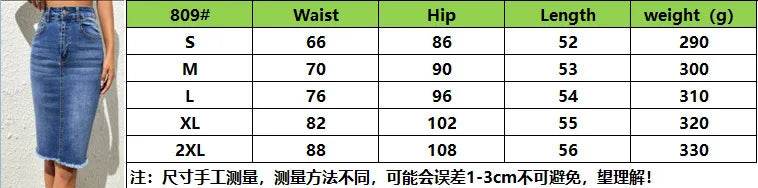 Skirts Women Denim Skirt Mid Length Slim Fit Solid High Waist Casual Regular Elegant Splice Hip Wrap Button Pocket Summer - AIAZ