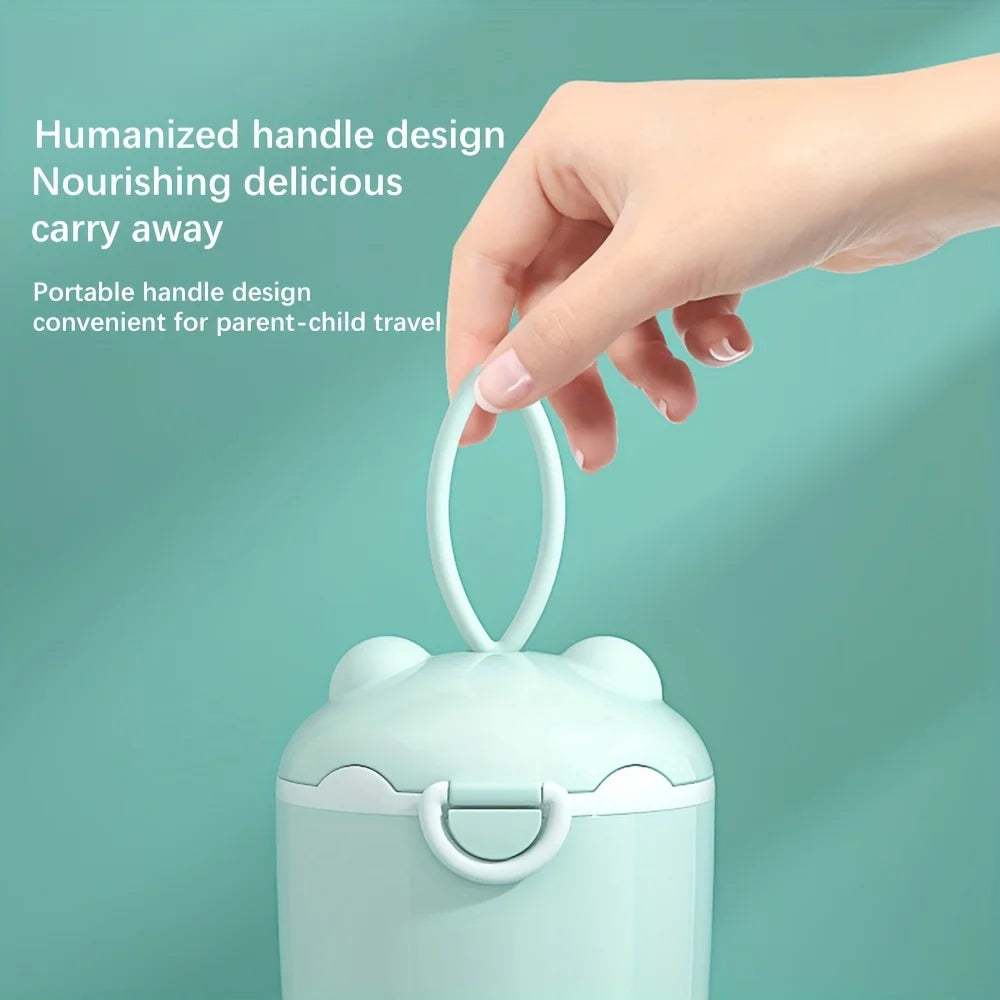 1pc Portable Four-Layer Milk Powder Box, Milk Powder Container, Food Storage Snack Rotating Box