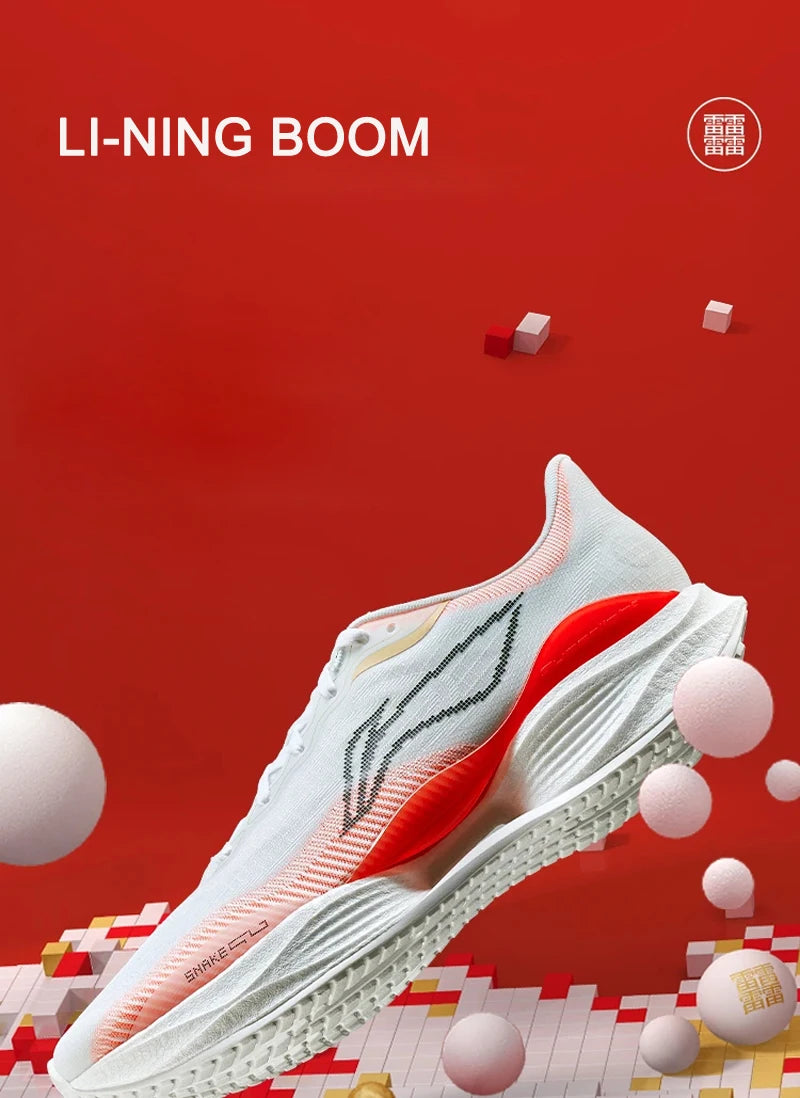 Li-Ning Women SUPER LIGHT 22 Light Running Shoes TEMPO BOUNSE Cushion BOOM FIBER LiNing Wearable Anti-Slip Sneakers ARBV002