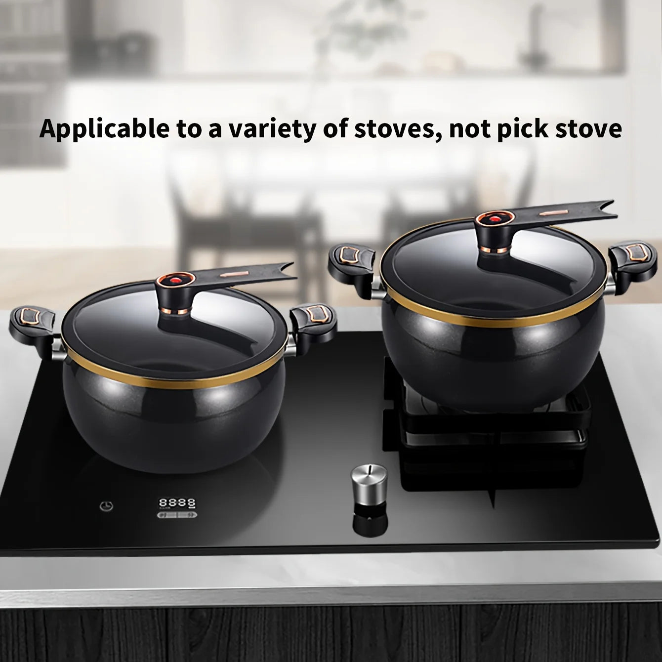 Home Use Multi-Functional Large Capacity 1.85 Gallon 10.24 Inch Non-Stick Pot Suitable for Induction Cooker And Gas Stove
