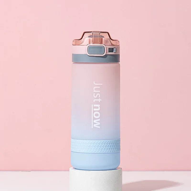600ml Water Bottles Fashion Water Bottle with Straw BPA Free Portable Outdoor Sport Cute Drinking Plastic Bottles Eco-Friendly - AIAZ