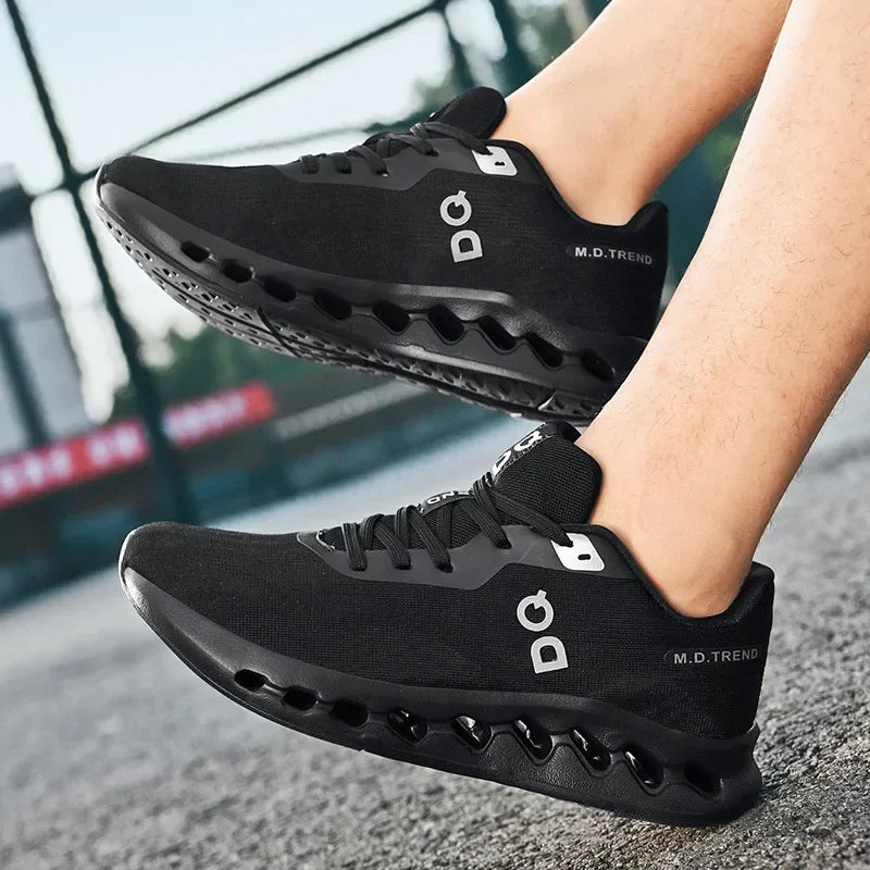 Fashion Cushioning Running Shoes for Men Lightweight Sneakers Breathable Tennis Shoes Non-Slip Sports Casual Walking Footwear