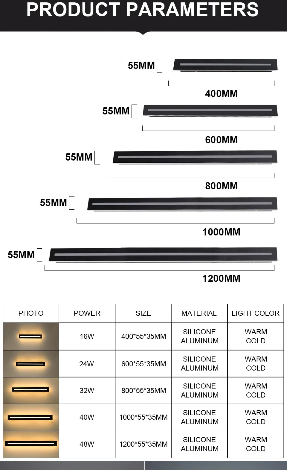 Waterproof IP65LED long wall lamp garden lamp decorative outdoor lighting AC85-265V wall lamp Shoaire exterior wall lamp